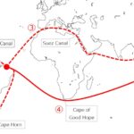 4 possible route from Brasil to Japan