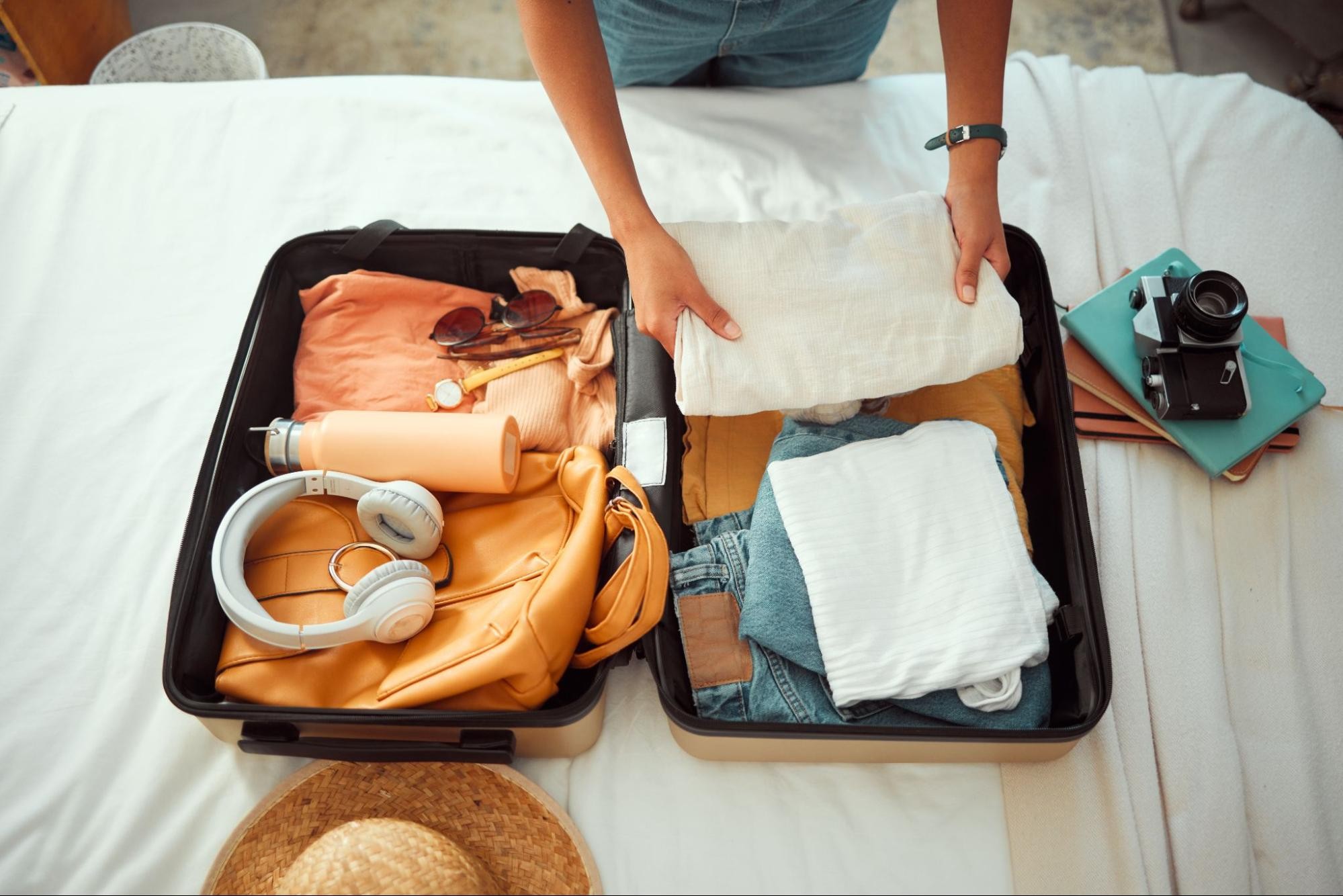 Packing items in order of use