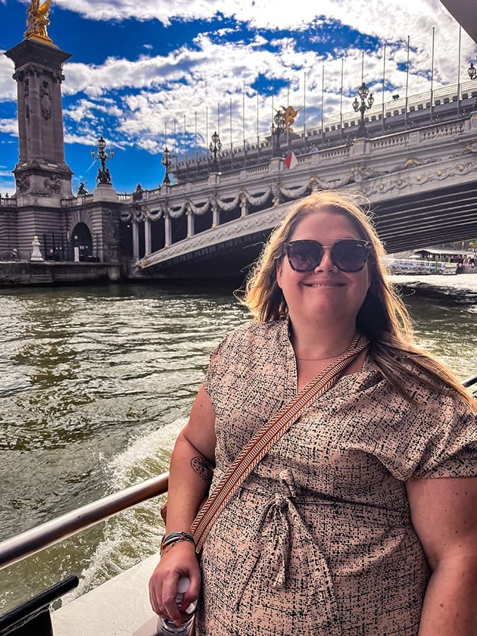 Christina enjoying the Seine River