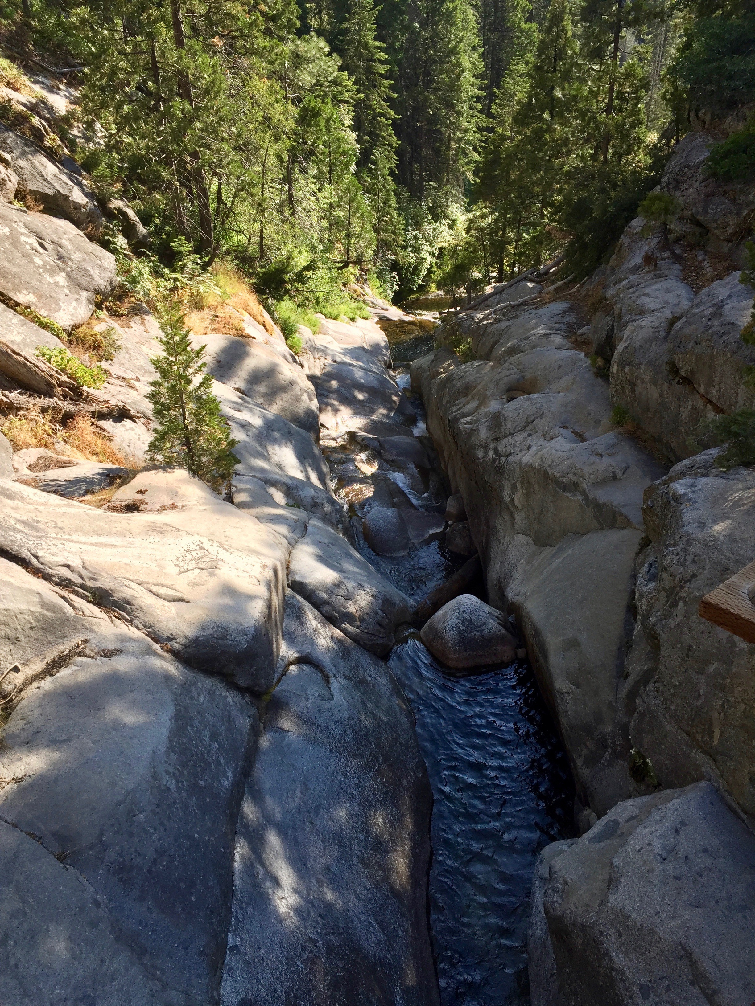 Granite Creek flowing downstream from the bridge