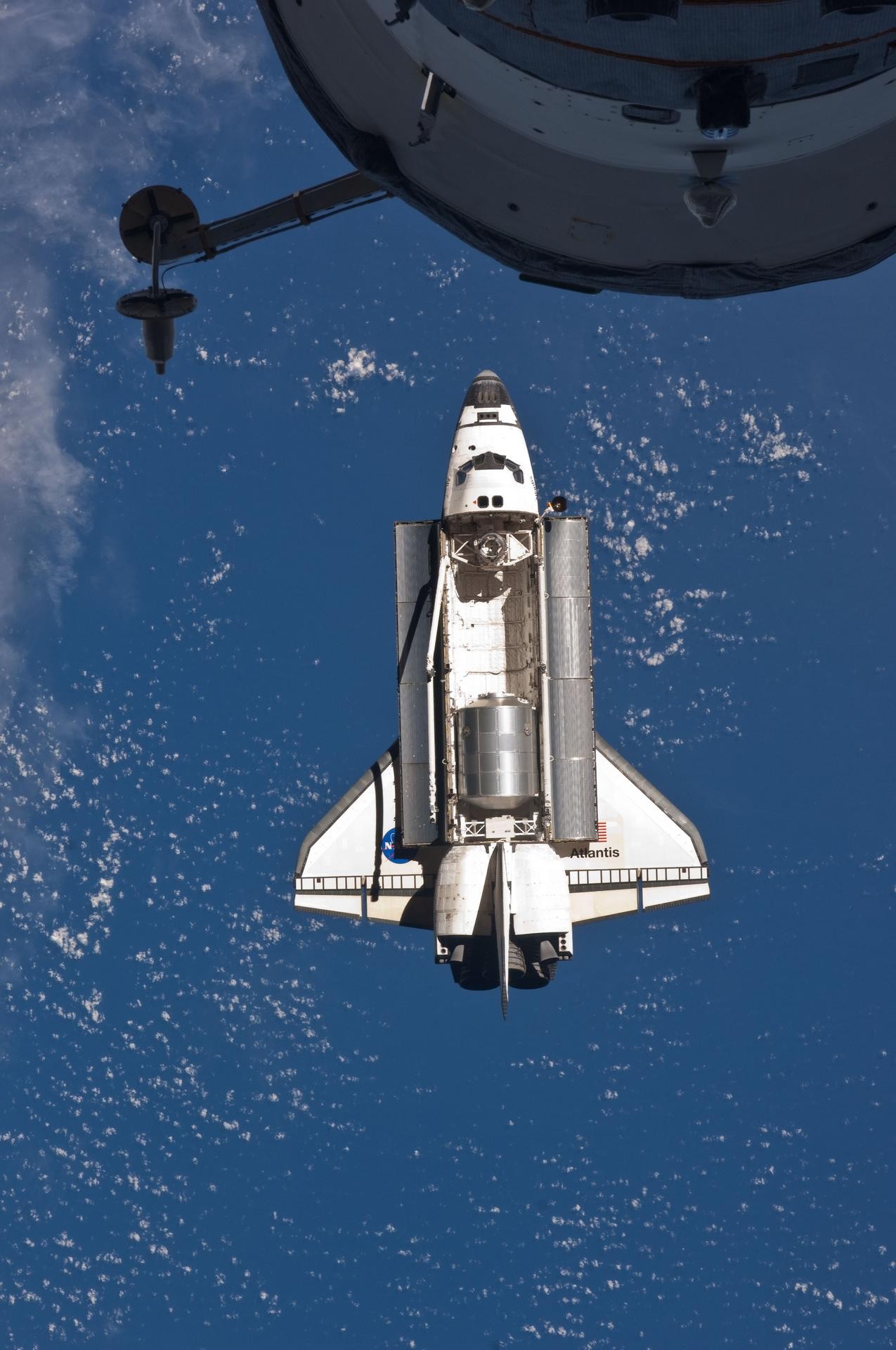 Space Shuttle Atlantis docking with Mir Space Station