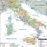 A map of Italy highlighting major cities, illustrating travel destinations within Italy