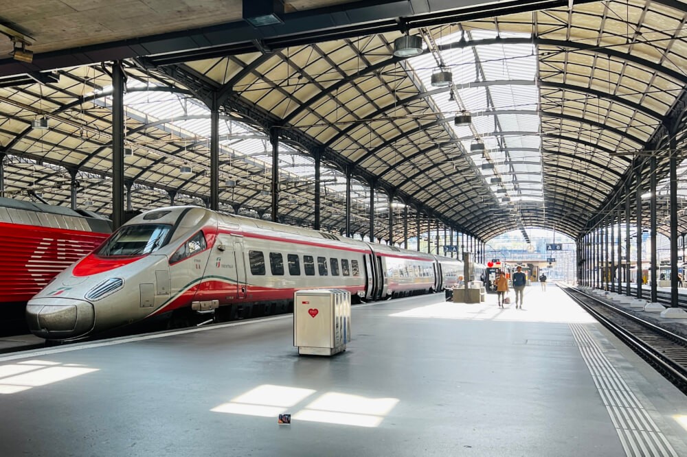 Interior of a Swiss train car