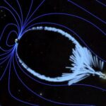 Conceptual depiction of a warp drive distorting space-time.