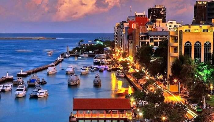 Male, Maldives featuring the urban landscape and coastal views