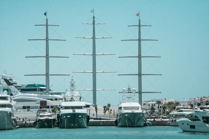 Marina with yachts