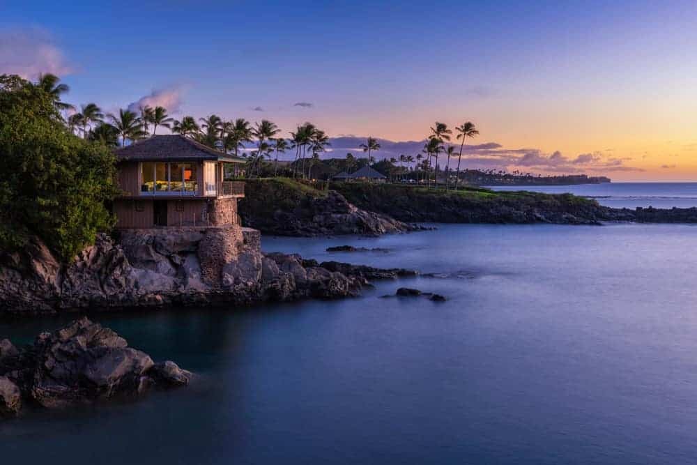 Maui Coastline Hawaii at sunset
