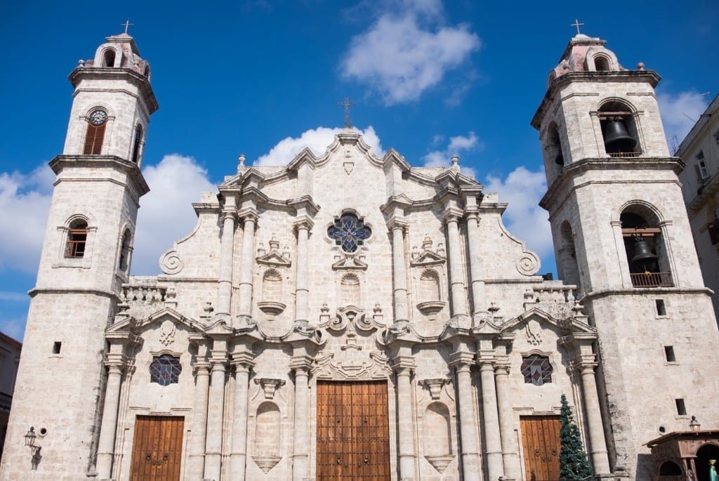 Church in Old Havana with Blue Sky