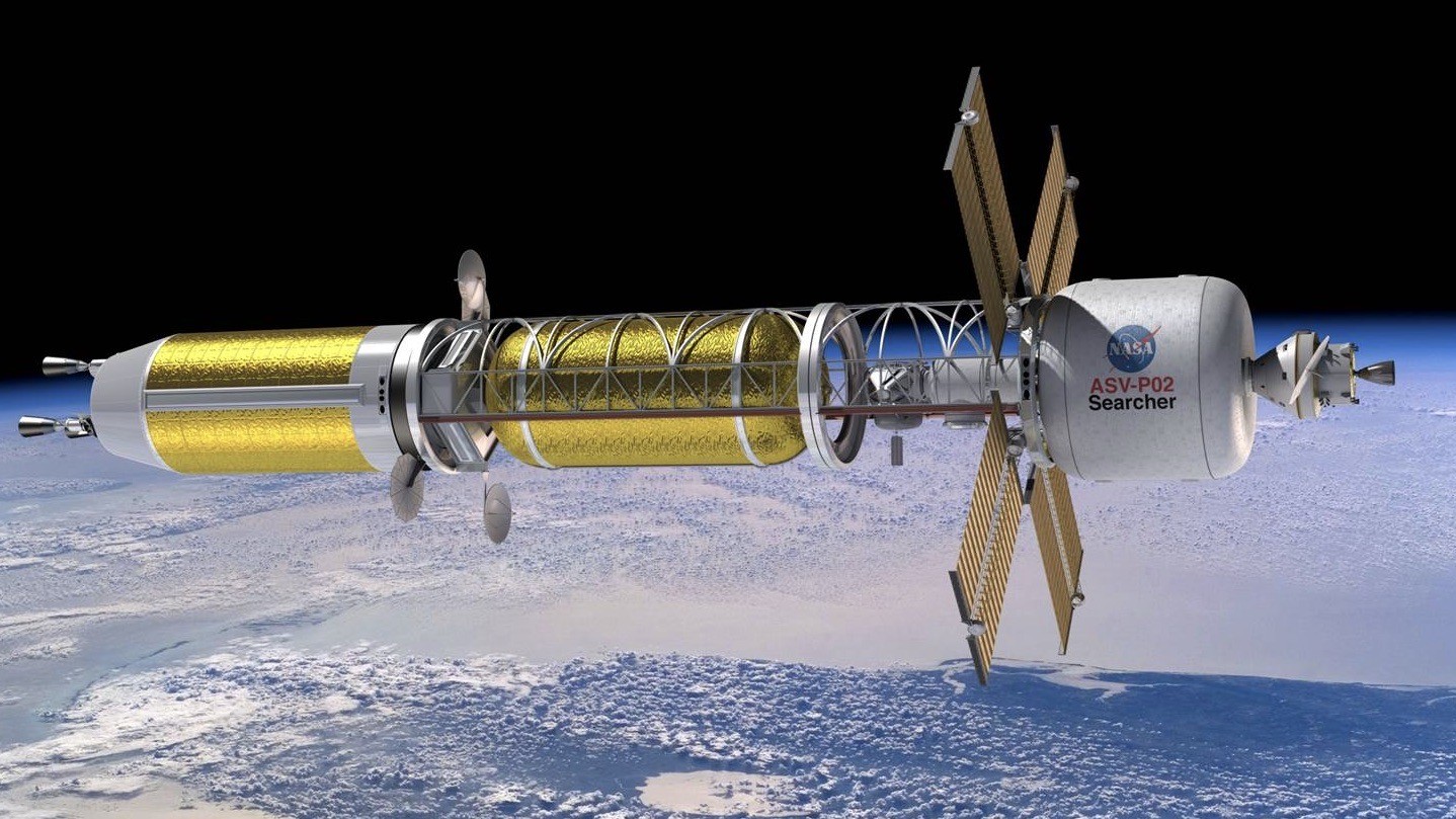 Conceptual spacecraft powered by nuclear thermal propulsion for enhanced space travel