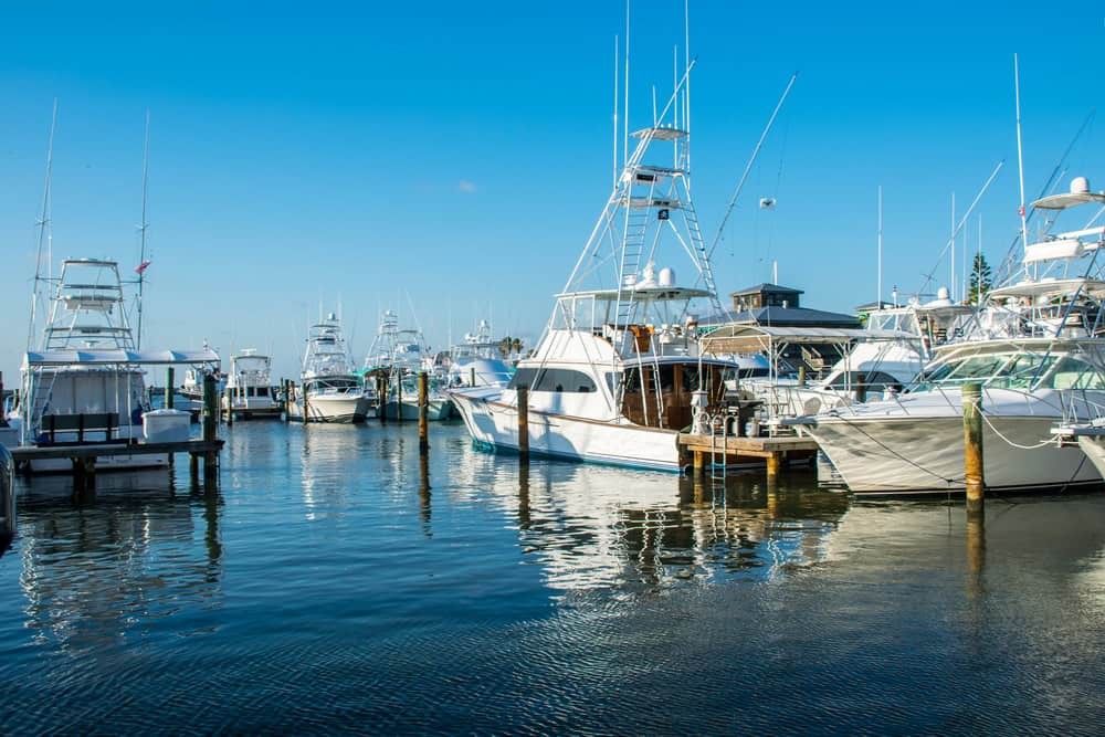 An aerial view of Port Aransas, Texas.