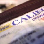 Close up of California driving licence, a commonly used form of identification