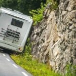 RV damaged in an accident
