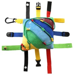 A sensory buckle toy