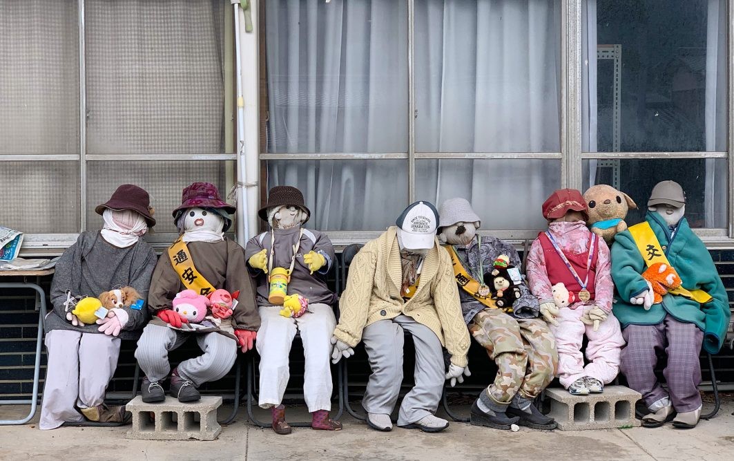 Roadside giant dolls in Japan