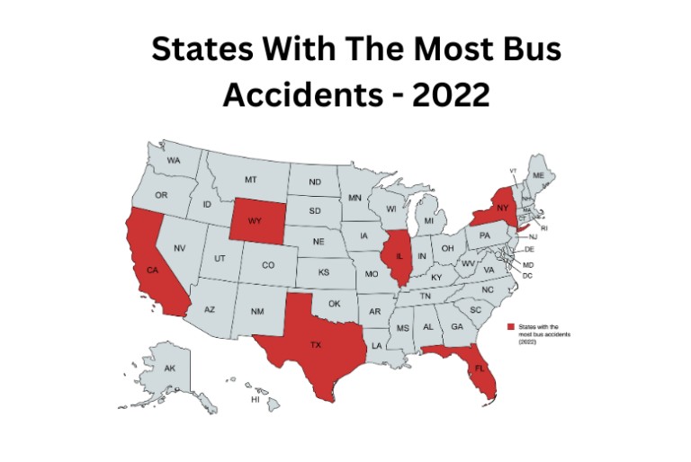 states with the most bus accidents 2022