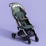 Uppababy Minu V2 travel stroller, easily folded and stored.