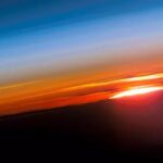 Sunlight interacting with the atmosphere