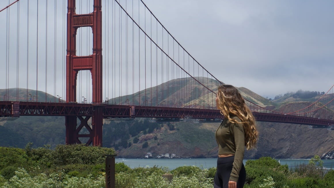 A scenic view of Fisherman's Wharf and the San Francisco Bay