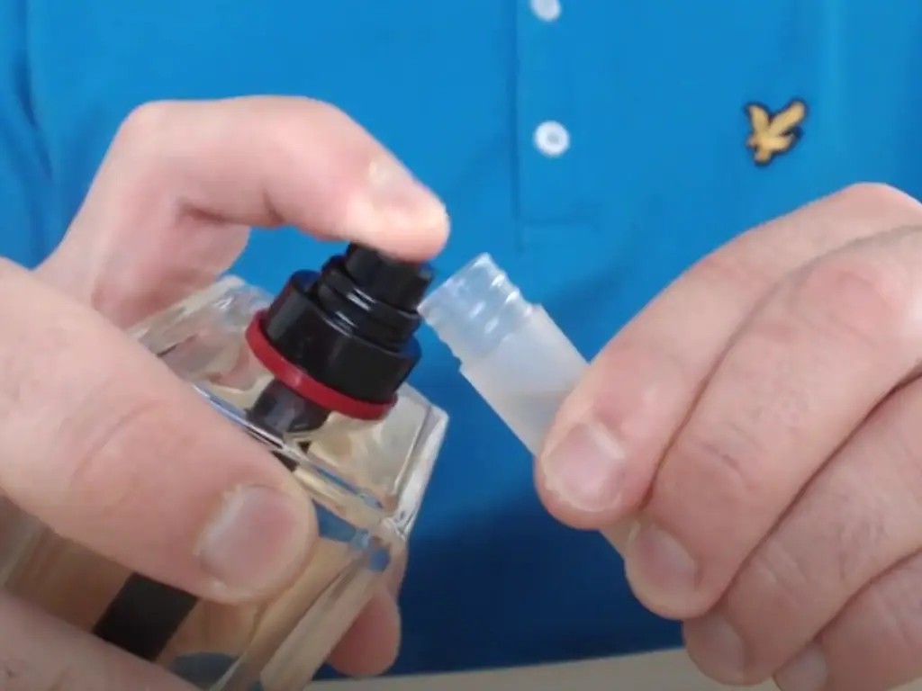 transferring perfume