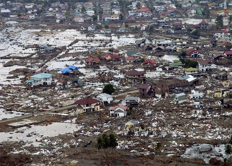 Damage from the 2004 Indian Ocean Tsunami