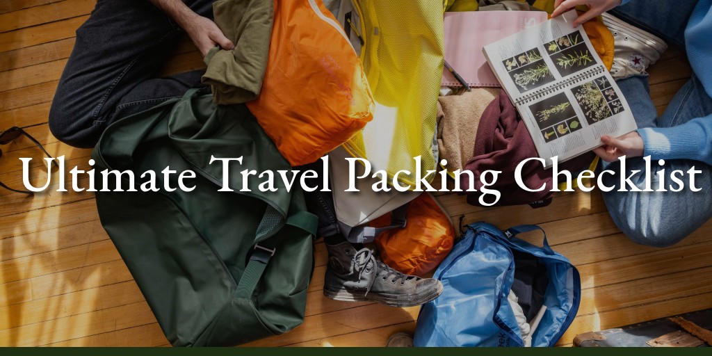 Clothing essentials laid out for packing