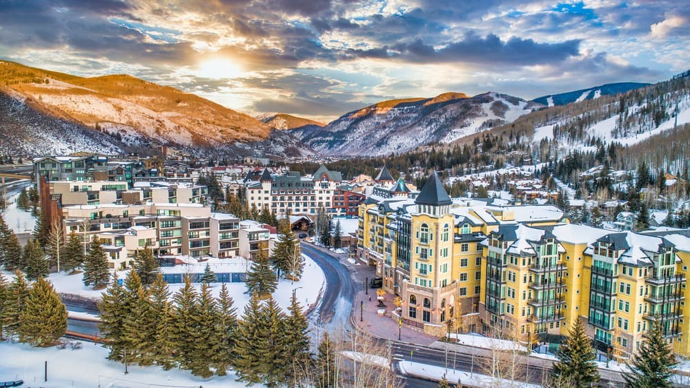 Vail Ski Resort in the winter USA