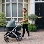 UPPAbaby Vista bassinet with breathable mattress, sunshade, and zippered boot cover