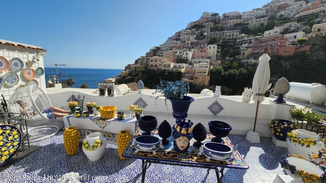Positano's iconic view with colorful houses