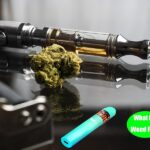 Close-up of a modern and sleek disposable vape pen