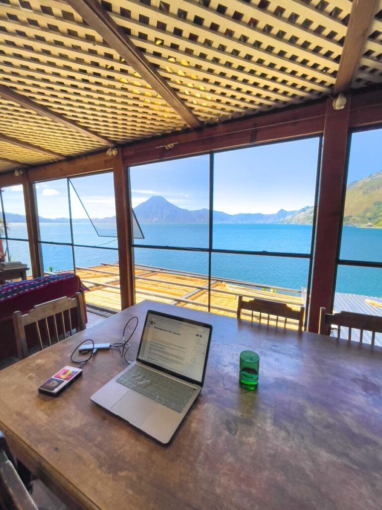 Working at Lake Atitlan to travel on a budget