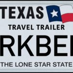 Travel trailer parked at a campsite in Big Bend National Park