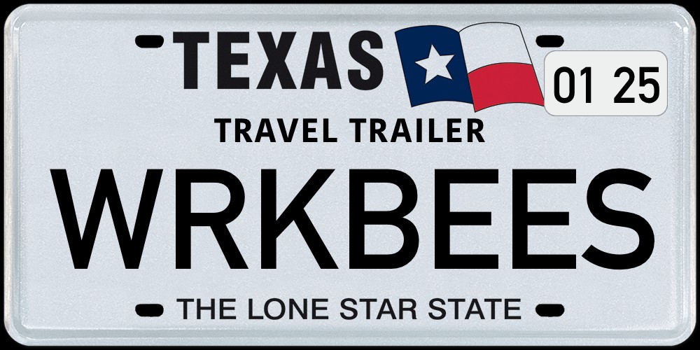 Travel trailer parked at a campsite in Big Bend National Park